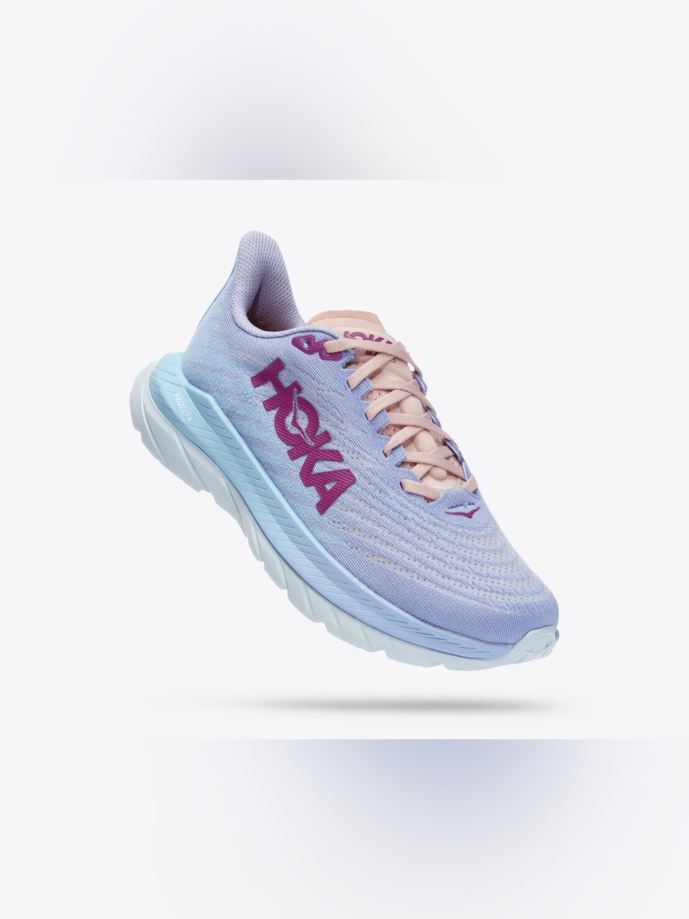 Hoka Women's Light Lavender and Pink Performance Running Shoe